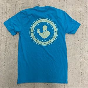 Rowdy Gentleman Men's Medium Original Logo Pocket T-Shirt Blue Teal  M